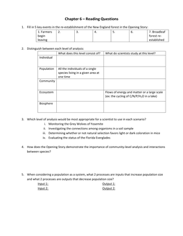 Chapter 6 – Reading Questions