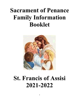 Sacrament of Penance Family Information Booklet