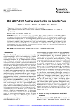 3EG J2027+3429: Another Blazar Behind the Galactic Plane