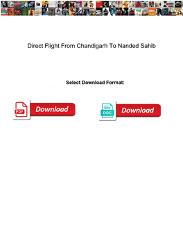 Direct Flight from Chandigarh to Nanded Sahib