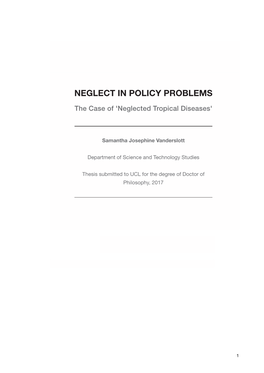 Neglect in Policy Problems