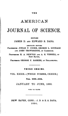 The American Journal of Science