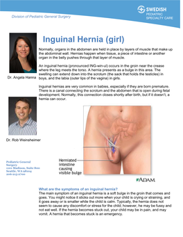 Inguinal Hernia (Girl)