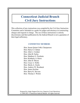 Connecticut Judicial Branch Civil Jury Instructions