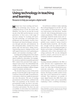 Using Technology in Teaching and Learning Resources to Help You Navigate a Digital World