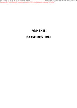 Annex B (Confidential)
