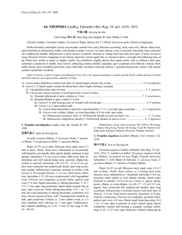 64. TROPIDIA Lindley, Edwards's Bot. Reg. 19: Ad T. 1618. 1833