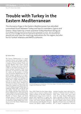 Trouble with Turkey in the Eastern Mediterranean