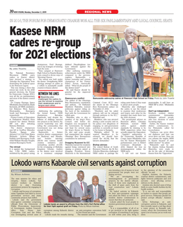 Kasese NRM Cadres Re-Group for 2021 Elections