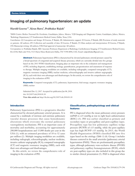 Imaging of Pulmonary Hypertension: an Update