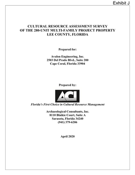 A Cultural Resources Assessment Survey Of