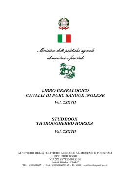 Libro Genealogico Cavalli Di Puro Sangue Inglese