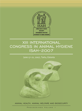 Xiii International Congress in Animal Hygiene Isah–2007