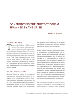 Confronting the Protectionism Spawned by the Crisis