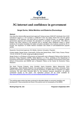 3G Internet and Confidence in Government