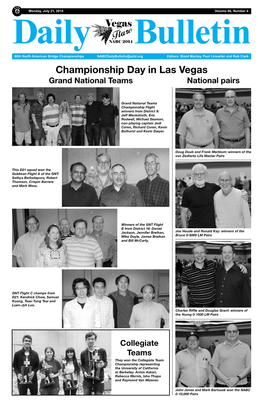 Championship Day in Las Vegas Grand National Teams National Pairs