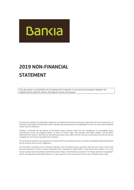 2019 Non-Financial Statement