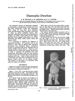 Diastrophic Dwarfism
