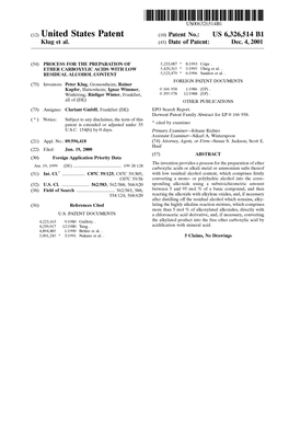 (12) United States Patent (10) Patent No.: US 6,326,514 B1 Klug Et Al