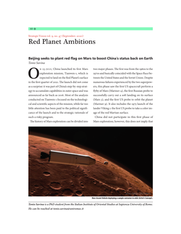 Beijing Seeks to Plant Red Flag on Mars