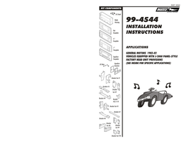 Metra Stereo Dash Kits Installation Instructions