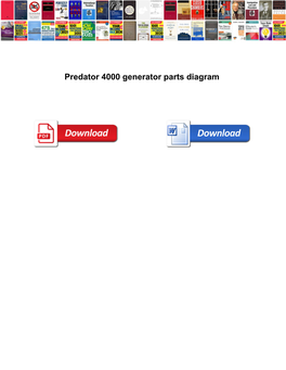 Predator 4000 Generator Parts Diagram