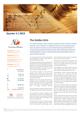 Quarter 3 / 2013 the Associated Broker the Golden Girls