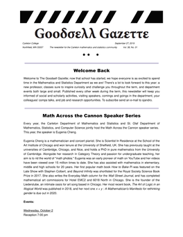 Goodsell Gazette – September 27, 2019