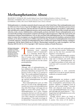 Methamphetamine Abuse BRADFORD T