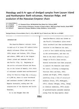 Petrology And. K-Ar Ages of Dredged Samples'from Laysan Island And