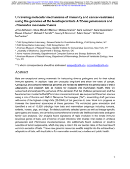 Unraveling Molecular Mechanisms of Immunity and Cancer-Resistance