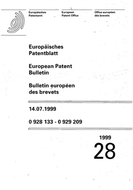 European Patent Bulletin 1999/28