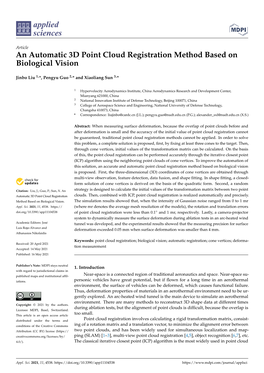 An Automatic 3D Point Cloud Registration Method Based on Biological Vision