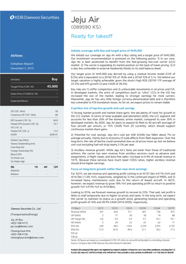 Jeju Air (089590 KS) Ready for Takeoff
