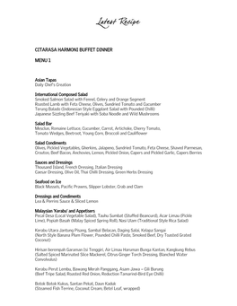 Citarasa Harmoni Buffet Dinner Menu 1