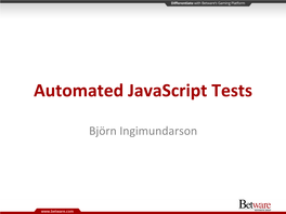 Automated Javascript Tests