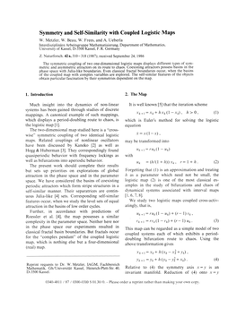 Symmetry and Self-Similarity with Coupled Logistic Maps W