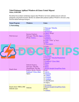 List Software Pengganti Windows Ke Linux
