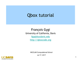 Qbox Code Tutorial