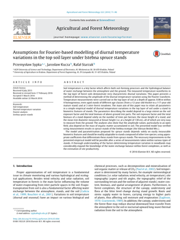 Assumptions for Fourier-Based Modelling of Diurnal Temperature