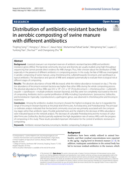 Distribution of Antibiotic-Resistant Bacteria in Aerobic Composting Of