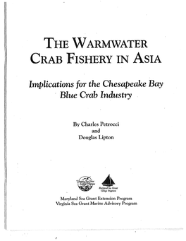 The W Armwater Crab Fishery in Asia