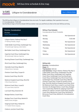 545 Bus Time Schedule & Line Route