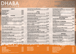 Dhaba at 15 A4 Menu Print.Indd