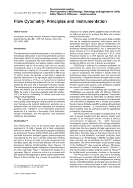 Flow Cytometry: Principles and Instrumentation