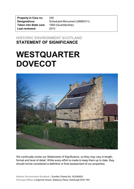 Westquarter Dovecot