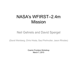 WFIRST Cosmic Frntrs V4.Pptx