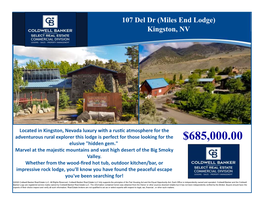 (Miles End Lodge) Kingston, NV