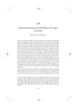 Supervaluationism and the Report of Vague Contents