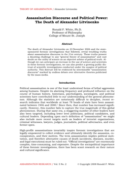 The Death of Alexander Litvinenko